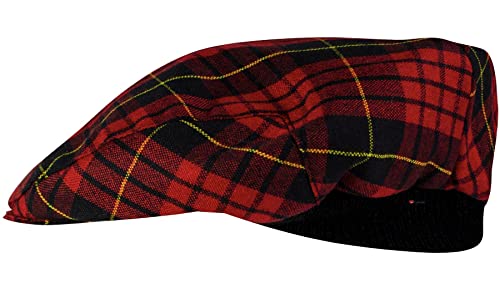Casquette plate MacQueen en tartan écossais authentique et finitions haut de gamme pour adulte