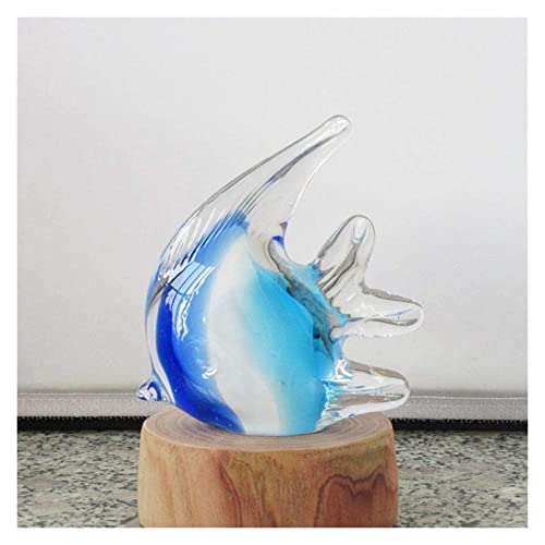 Sculpture angelfish en verre coloré, poésie marine pour votre maison