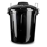 AC - Cubo de Basura con asa metálica 21 L - Cubo basura para exterior e...