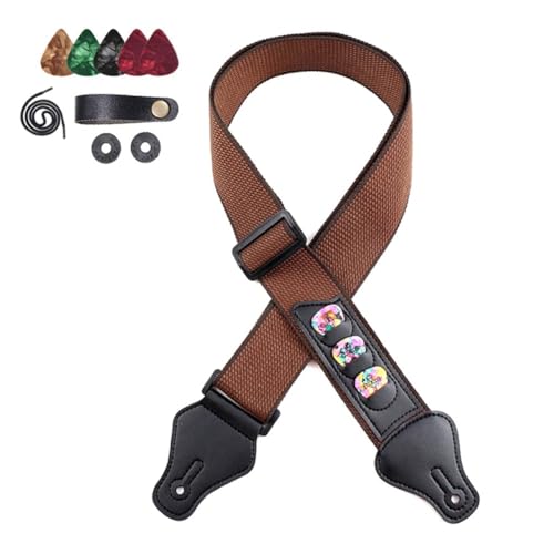 FASE Guitare Folk Guitare éLectrique Basse Sangle en Pur Coton avec – - Les Beatles, Paul McCartney, John Lennon, RIngo Starr, George Harrison FASE Guitare Folk Guitare éLectrique Basse Sangle en Pur Coton avec -