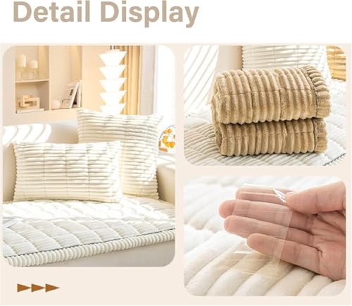 Housse de canapé blanche 80 x 180 cm décoration élégante