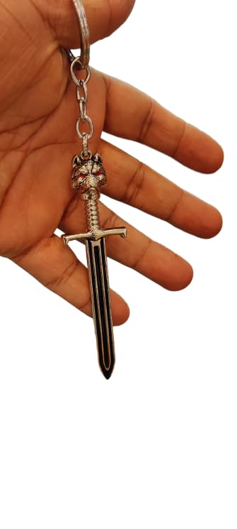 Image of M I K Valerian Steel Sword John Snow Longclaw Keychain For Cars, Bike & Home Keys 15.5CM
