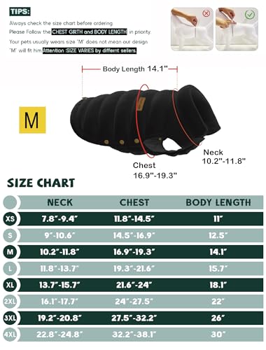 SPACE-LION-Puffer-Jacket-Down-Winter-Coat-Waterproof-Windproof-Lightweight-Jacket-Adjustable-Fit-for-Small-Medium-Large-Dogs-Black-M SPACE LION Puffer Jacket Down Winter Coat Waterproof Windproof Lightweight Jacket Adjustable Fit for Small Medium Large Dogs Black M