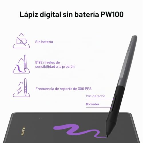 Tableta de dibujo Huion H420X compatible con Android para llevar 2