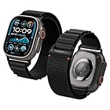 Apple Watch バンド 49/46/45/44mm【簡単に長さ調整可能なベルト】 Apple Watch Ultra3/Ultra2/Ultra/11/10/9/8/7/6/5/4/SE3/SE2/SE 対応 ストラップ ナイロン ファブリック 通気性 WBF1 AMP10144 (ブラック)