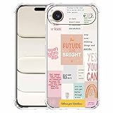 Hsondcn Case for iPhone Air with Motivational Quotes Design,Encouraging Words Collage Pattern for Teen,Soft TPU Bumper Phone Cover(17air,Positive)