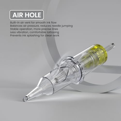 Image of Wormhole Tattoo Cartridge Needles 20PCS Disposable # 10 Round Shader Tattoo Needle Compatible with Standard Tattoo Gun Suitable for Beginners Practicing Shading and Small-area Coloring (1005RS)