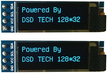 DSD TECH 2 PCS IIC OLED Display 0.91 Inch for Arduino ARM