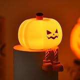 Ultroian Cute Silicone Pumpkin Night Light, Rechargeable Dimmable Nursery Nightlight, Bedside Touch...