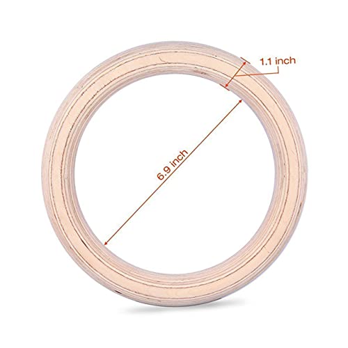 Anillas de madera para ejercicio y fuerza corporal miniatura 2
