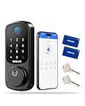 DESLOC B200 Fingerprint Smart Door Lock, Keyless Entry Door Lock, App Control, Works with Alexa, Front Door Smart Deadbolt Lock, Auto Lock, Touchscreen Keypad, Emergency Power Port, 12 Months Battery