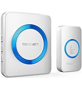 TECKNET Wireless Doorbell, Waterproof Wall Plug-in Cordless Door Chime Kit with 400m Range, 38 Ch...