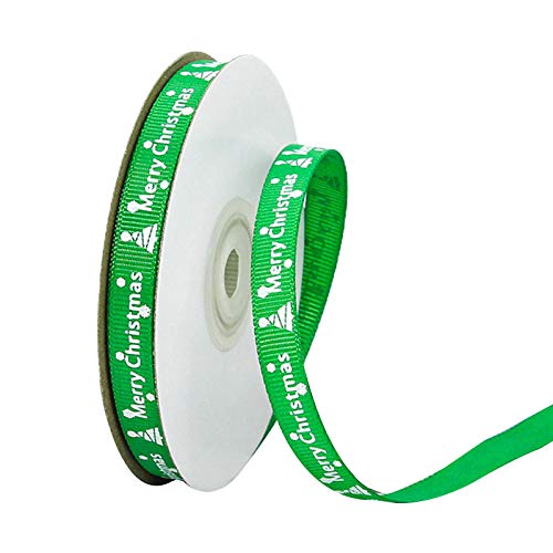 NGCG 10 25 Red Green Grosgrain Ribbon Roll Decoration
