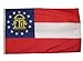 Annin Flagmakers Model 141162 Georgia State Flag 3x5 ft. Nylon SolarGuard Nyl-Glo 100% Made in USA to Official State Design Specifications.
