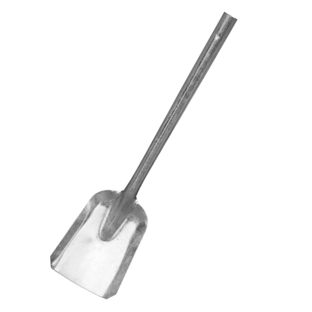 Wedhapy Long Handle Steel Shovel, Traditional, Silver, Garden, Fireplace, Coal, Snow, Pet Food, Stove, Stool, Multi-use, Open Socket, Ergonomic Grip