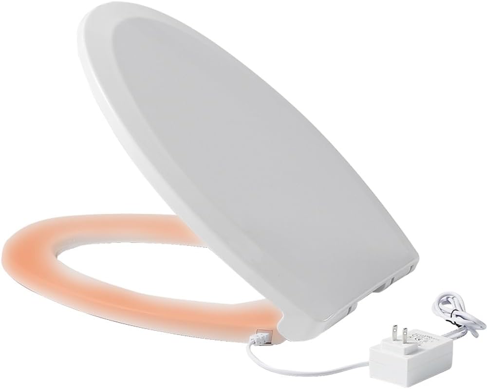 (Heated Toilet Seat with Plug-in and Seat Soft Close,New technology for skin feel surface, Easy InstallationElongated)