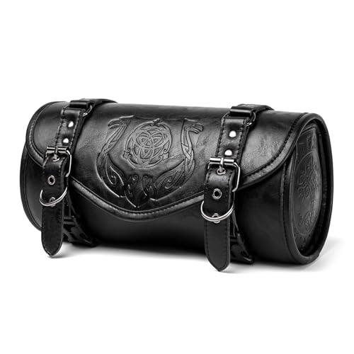 Bolsa de almacenamiento de manubrio para motocicleta con diseño ergonómico y multibolsillos