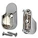 D.H.S. Oval Closet Rod End Supports w/ Rear Facing 5mm Pins - 15mm x 30mm - Polished Chrome - Set of 4