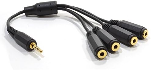 Yewseas 6,35 mm jack-splitterkabel, 20 cm, TRS-stereo-stekker naar dubbele 6,35 mm stereo-aansluiting, splitterkabel voor hoofdtelefoon en versterker