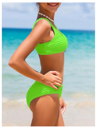 Image of SOLY HUX Girl's V Neck Ring Linked Bikini Sets Bathing Suits Two Piece Swimsuit