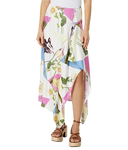 Ted Baker Saphiya Falda Midi con Panel Asimétrico, Blanco, 36
