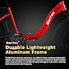 NARRAK Fat Tire Folding Electric Bike, 48V & 624Wh Lithium Removable Battery, Peak 1100W Brushless Motor, Max Speed 28Mph, M5 Large LCD Display, Suspension, Step-Over/Thru Frame (Step-Thru Red) #3