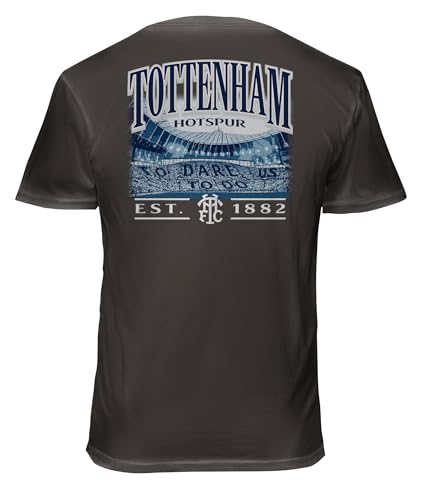 Tottenham Hotspur Stadium Premium Soft Wash Tee - Graphite (US, Alpha, Large, Regular, Regular, Graphite)