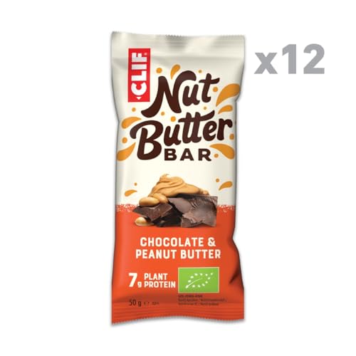 CLIF Nut Butter Bar | Proteinriegel mit 7g pflanzlichem Eiweiß | Chocolate Peanut Butter | Bio Snackriegel | 12 x 50 g 2