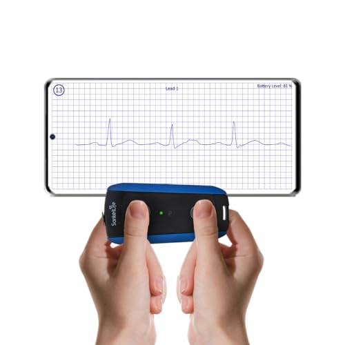 Image of SanketLife Pro+ Pocket ECG Machine | 12 Lead ECG by Touch & Leads | Convertible ECG Monitor for Home, Clinic | Unlimited Free 12 Lead ECG, HRV Monitoring | Keychain-Size ECG Device | Free Demo