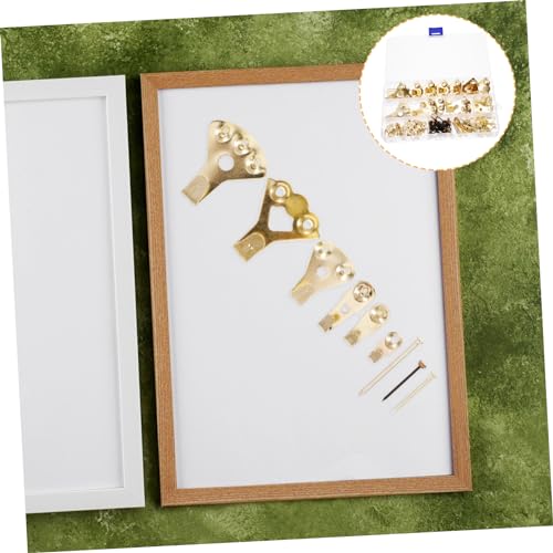 Image of 120pcs Heavy-Duty Picture Frame Hangers Kit Wall Hooks for Easy Hanging of Photos Artwork Clocks and Decorations Drywall Hardware Included