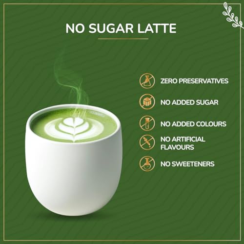 Image of TeaFit Ceremonial NO SUGAR Instant Matcha Latte Premix, 180g (10 Sachets) from Uji, Japan | Vibrant Green, Velvety Smooth Japanese Matcha with Unsweetened Milk | Coffee Alternative | Diabetic Friendly
