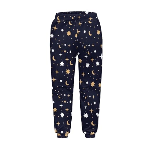 Little Boys Pants Kids Cartoon Print Sweatpants with Pockets Teen Boys Trendy Long Trousers Size 4-15T4