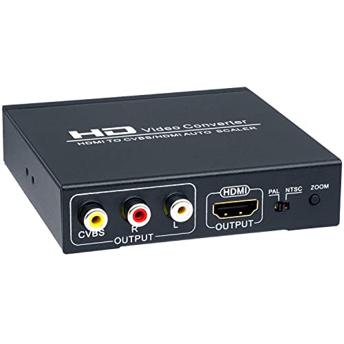 ELEVIEW HDMI to コンポジット ビデオコンバーター RCA HDMI 同時出力 1080P/720P対応 アナログ 変換 アダプター EHD-069N