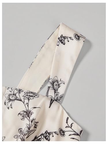 Floerns Girl's Floral Print Cami Dress Sleeveless Ruffle Hem Boho Long Dress4