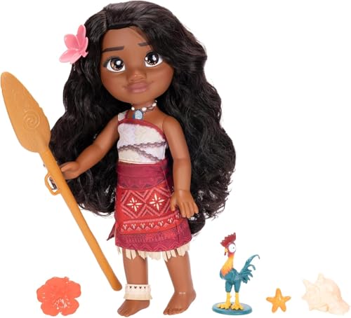 Disney Muñeca Vaiana Musical de 38 cm, con Accesorios y Totalmente Articulada
