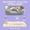 LE SURE Cute Dog Bed Medium Size Dog, Orthopedic Waterproof Medium Pet Beds with Sides, High Back Non-Slip Bottom and Egg-Crate Foam Pet Couch Sofa with Washable Removable Cover, Grey #3