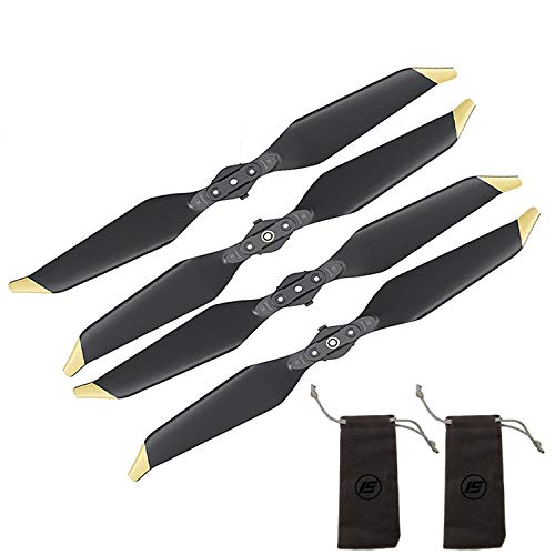 2 Pairs DJI Genuine 8331 Low Noise Propellers for Mavic Pro Platinum with Propeller Bags (Golden Tip)