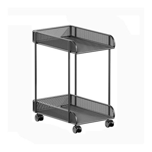Soporte para CPU Torre Negro 2 Niveles con Ruedas Metal Soporte Móvil para Computadora PC (Pequeño) miniatura 1