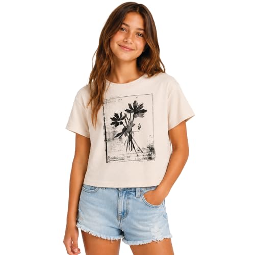 Image of Volcom Girls Shirts - Casual Crewneck Short Sleeve Graphic Tee Trendy Tops - Breathable Girls Summer Clothes