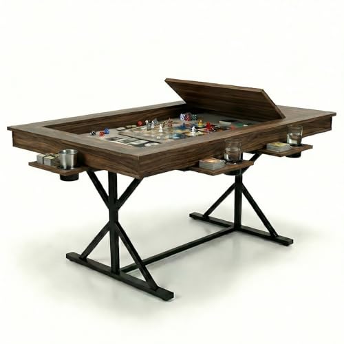 ARTETHYS Board Game Table for 4-6 Players, 62'x38' Convertible Dining to Gaming Table with Removable Top Panels for Adults, Big Card Table with 6 Cup Holders &...