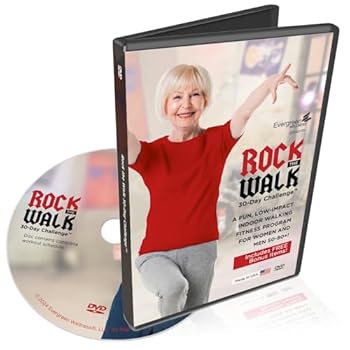 Sports Walking Fitness DVD for Seniors 50-80+, Rock the Walk 30-Day Challenge - Combine Other Exercise Moves While Walking in Place – Full Body Workout Improves Energy, Strength, Flexibility, and Balance Book