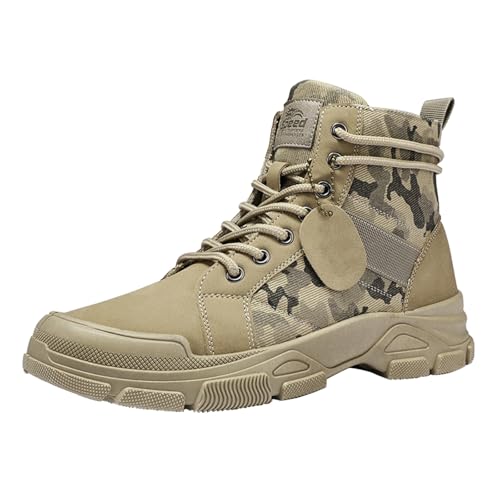 Generisch Botas de senderismo para hombre, impermeables, botas de trekking para exteriores, ultraligeras, tácticas, militares, botas de trabajo, botas de punta hasta desert boots, antideslizantes
