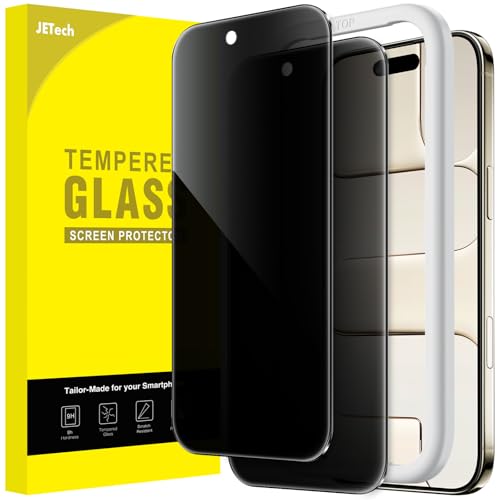 JETech Privacy Skärmskydd för iPhone 17 Air, Anti-Spion Härdat Glasfilm med Enkelt Installationsverktyg, 2-Pack