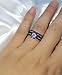 Ringcrown Bridal Sets Black Gold Plated Womens Wedding Ring Sets Purple Cz Engagement Ring 2pcs Wedding Band