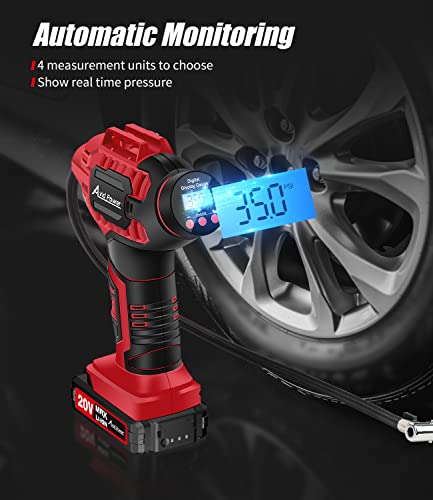 Avid Power Cordless Impact Wrench Bundle With Tire Inflator Air Compressor #TOP4