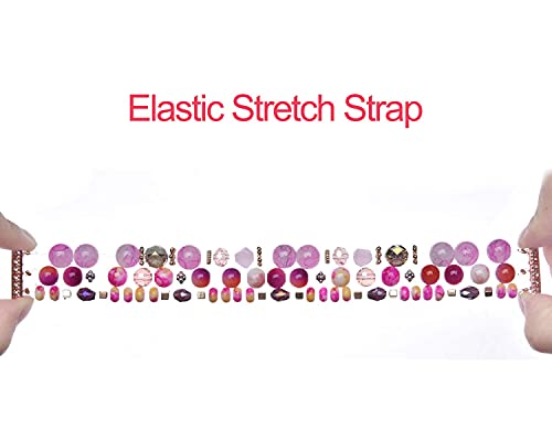 V-Moro Bracelet Compatible With Fitbit Versa 2/Versa Bands Women Fashion Versa Band Special Handmade Elastic Stretch Beads Replacement For Fitbit Versa/Lite Edition/Versa 2/Special Edition Girls Red #TOP4