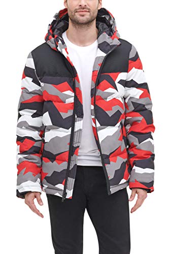Image of DKNY Men's Mixed Media Quilted Puffer Jacket