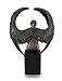 Resin Sculptures Bronze Finished Pensive Male Angel Statue On Black Base 7 X 10 X 4 Inches Bronze