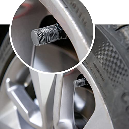 Image of Tire Valve Stem Caps for Car Tires Air Caps Cover 8 Pack Corrosion Resistant Premium Alloy Leak-Proof Universal for SUV Truck Motorcycle Bike Gray