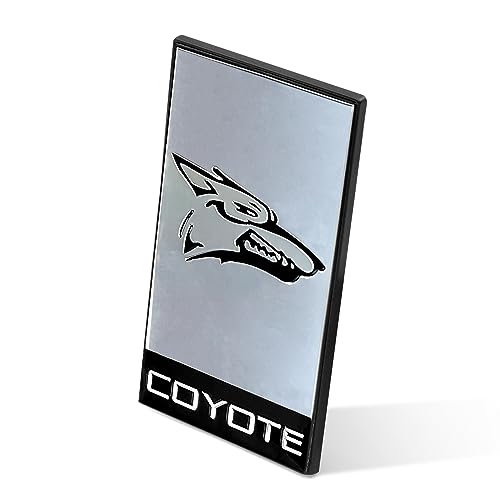 Image of 1PC Coyote Head Logo Fit for Car Body Fender Side Or Rear Trunk Metal Emblem Badge Sticker Decal Exterior Accessories (Silver)